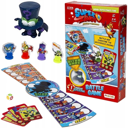 Super Zings Gra Planszowa Bitewna + figurka Enigma